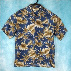 Campia Moda Men's Floral Hawaiian Shirt, 100% Rayon, Size Large